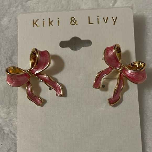 Kiki & Livy Jewelry - Kiki & Livy Pink Bow Earrings Valentines